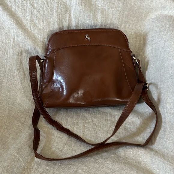 Brown leather crossbody/shoulder bag - Picture 1 of 6